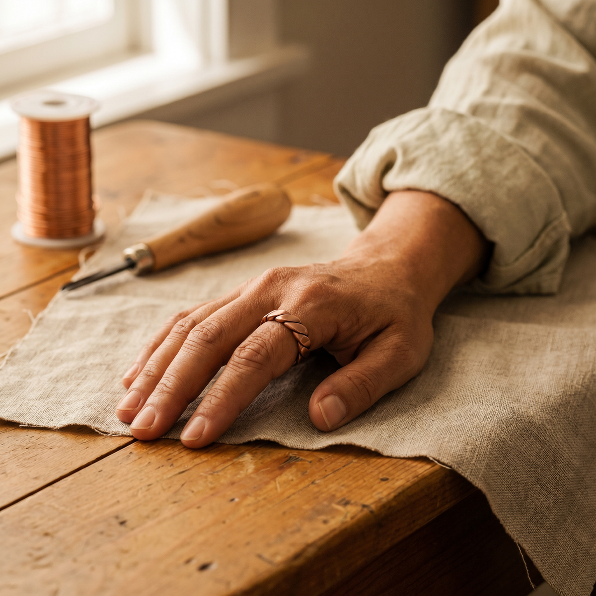 Astrid & Magnus Handverk Ring – Knapp