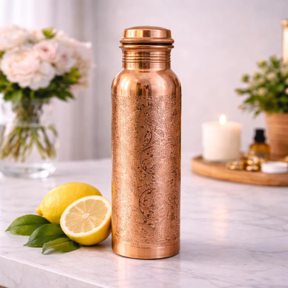 Astrid & Magnus Handverk Gravert Kobberflaske 950 ml
